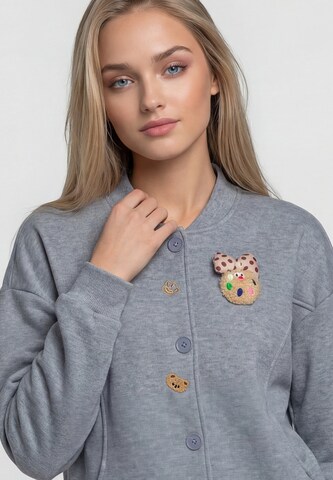 MYMO - Sudadera con cremallera en gris