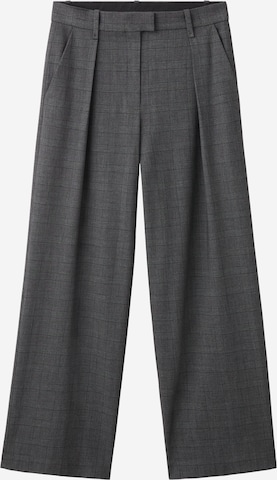 MANGOWide Leg/ Široke nogavice Hlače s naborima 'Teriyaki' - siva boja: prednji dio