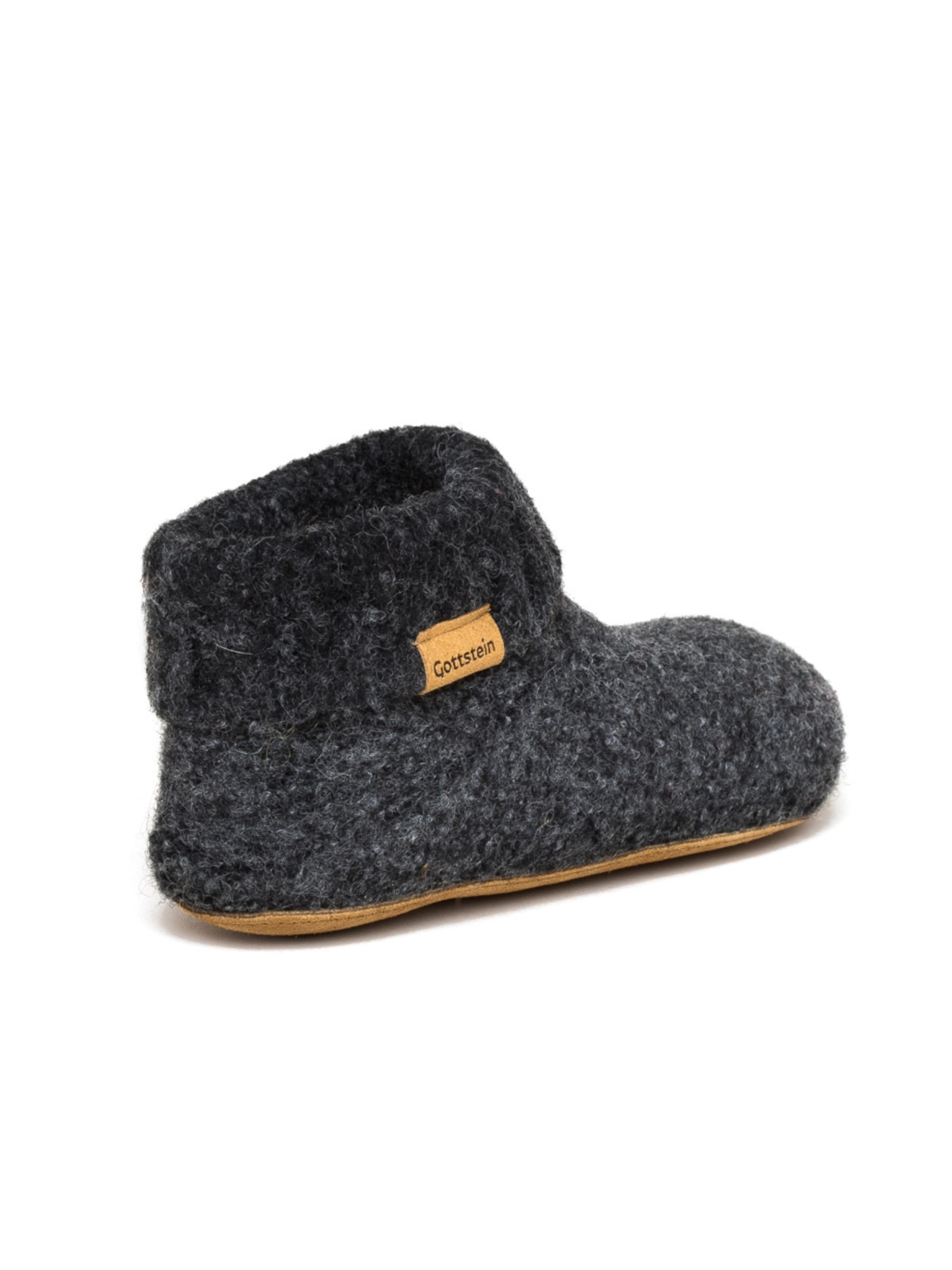 Gottstein Hausschuh 'Hüttenschuhe Knit Boot'‌‌‌‌‌‌‌ in Schwarz