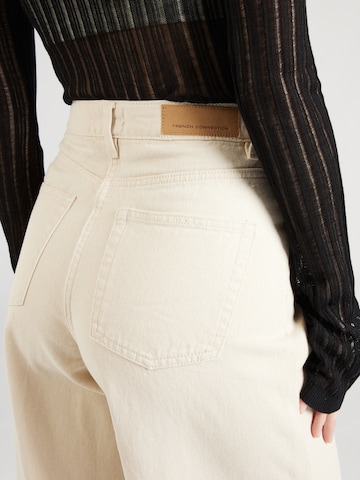 FRENCH CONNECTION Wide Leg Jeans 'DENVER' in Beige