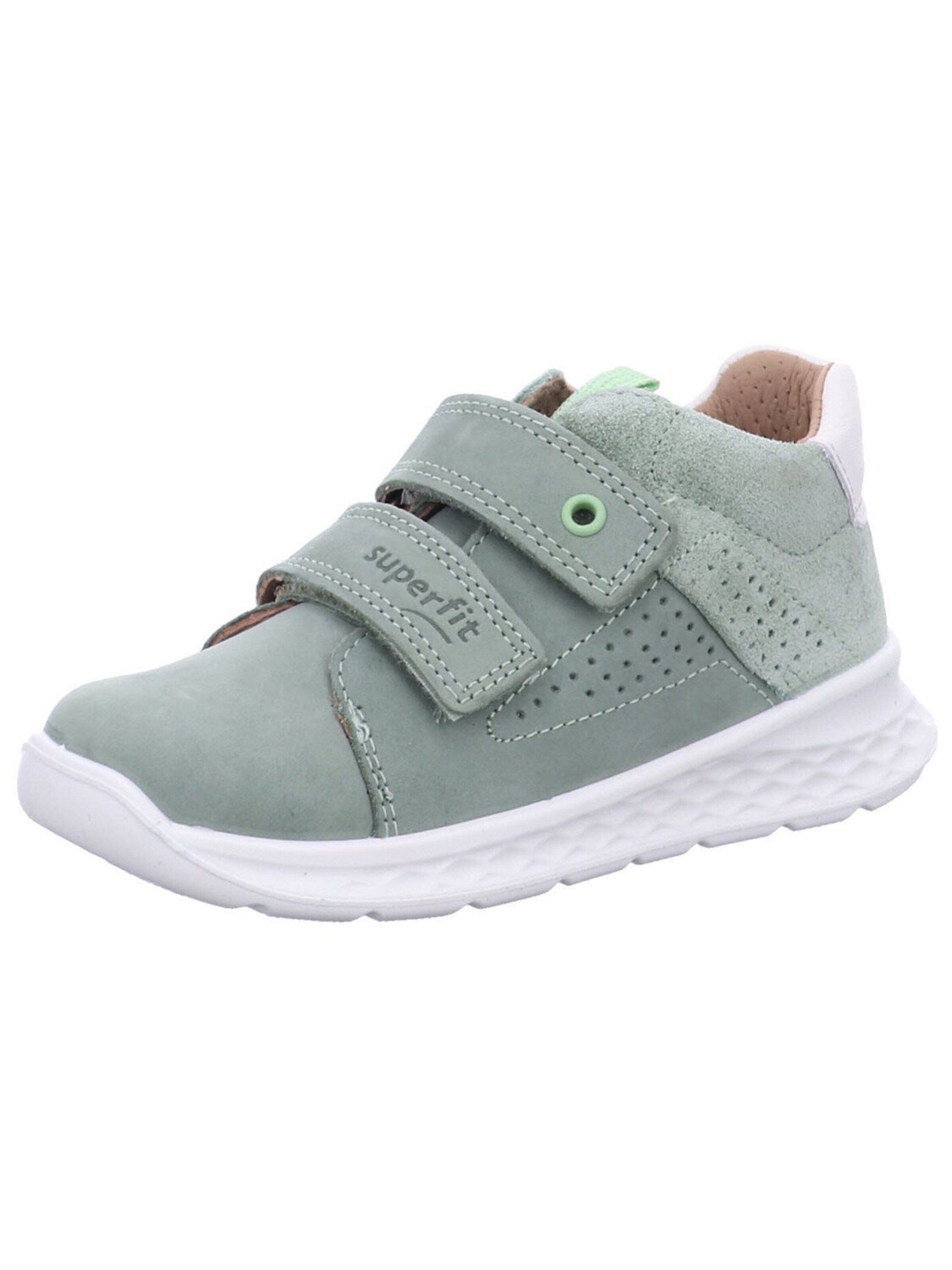 SUPERFIT First-Step Shoes 'Lauflernschuhe Jungen 1-000374 7500 Echtleder in grün' in Green: front
