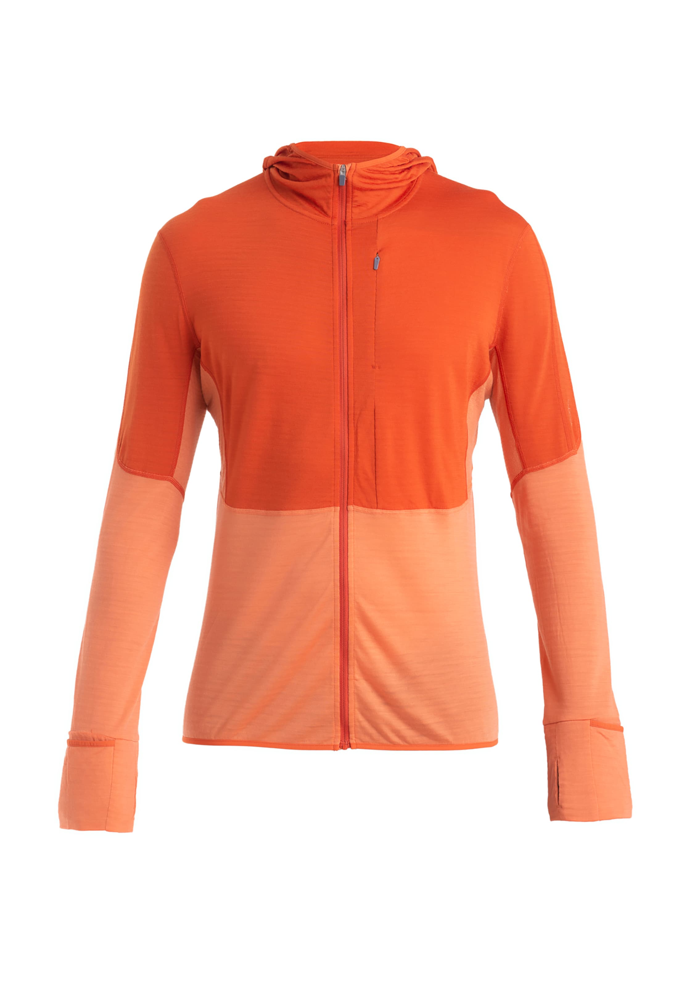 ICEBREAKERTehnička flis jakna 'Realfleece Descender' - crvena boja: prednji dio