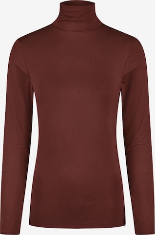 Cotton Candy Rollkragen-Langarmshirt in Rot: Vorderseite