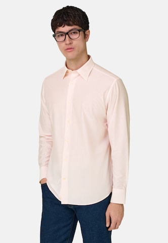 Coupe regular Chemise Boggi Milano en rose : devant