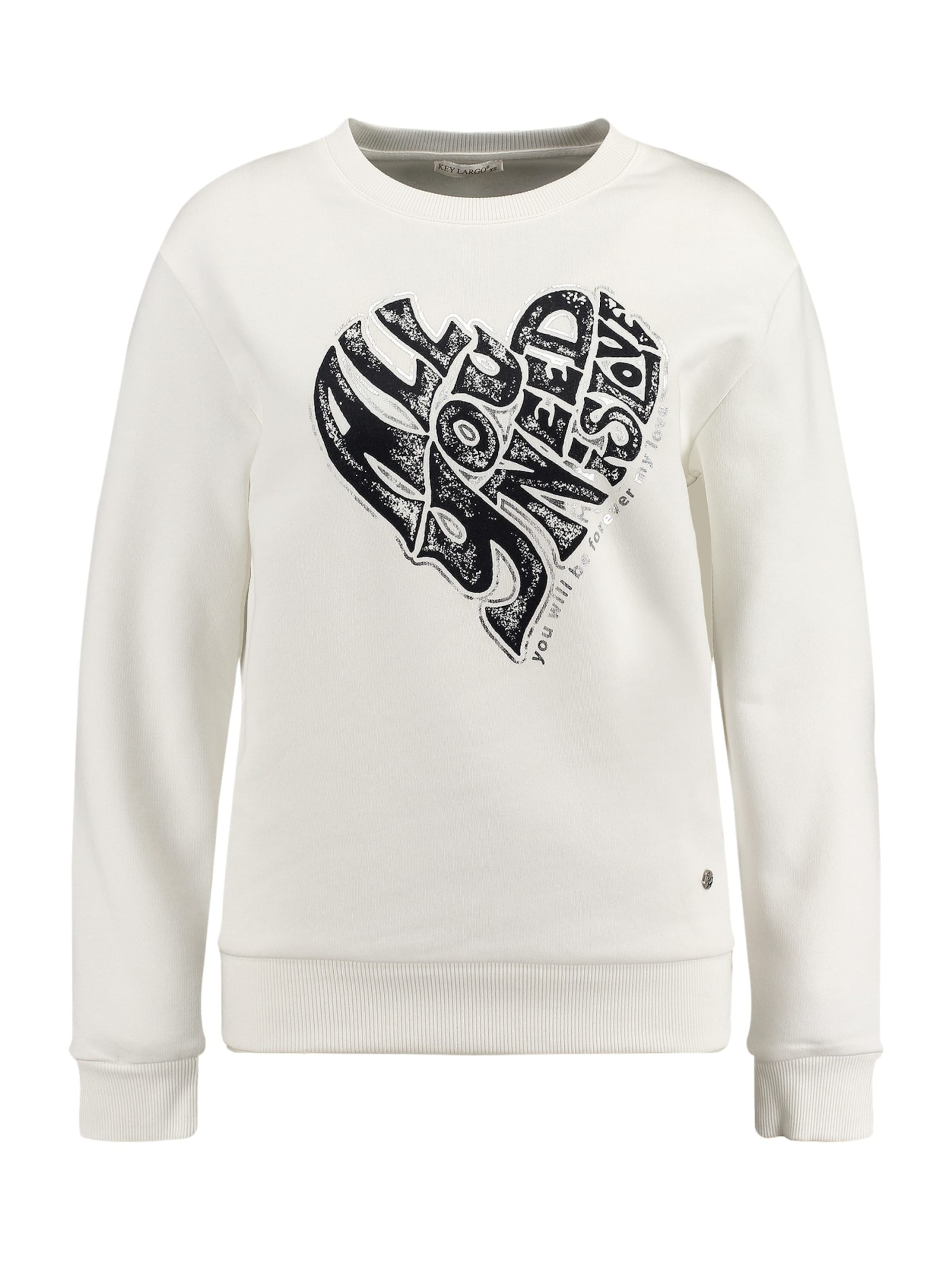 Key Largo Sweatshirt 'NEED' in Wit: voorkant