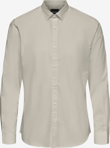 Only & Sons Slim fit Overhemd 'Sane' in Grijs: voorkant
