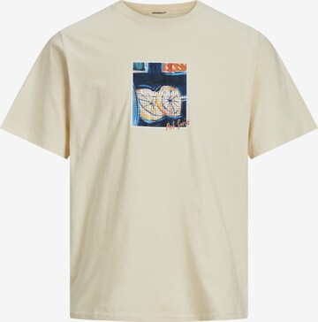JACK & JONES T-shirt 'NOTO ART' i beige: framsida