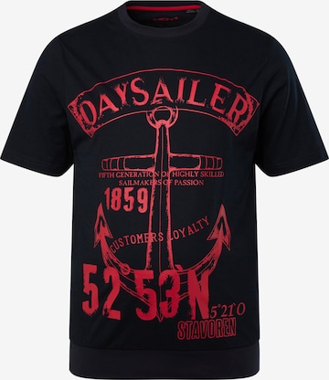 Men Plus Shirt in Black: front