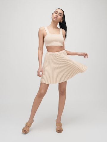 ABOUT YOU x VIAM Studio Skirt 'CAMERON' in Beige: front