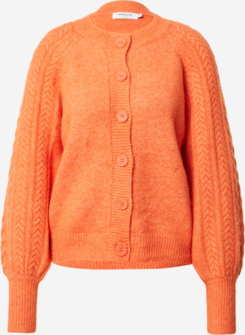 MSCH COPENHAGEN Knit Cardigan 'Peggy' in Orange: front