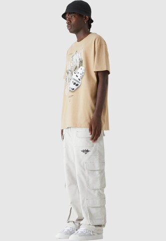 Lost Youth T-Shirt 'Against All V.2' in Beige