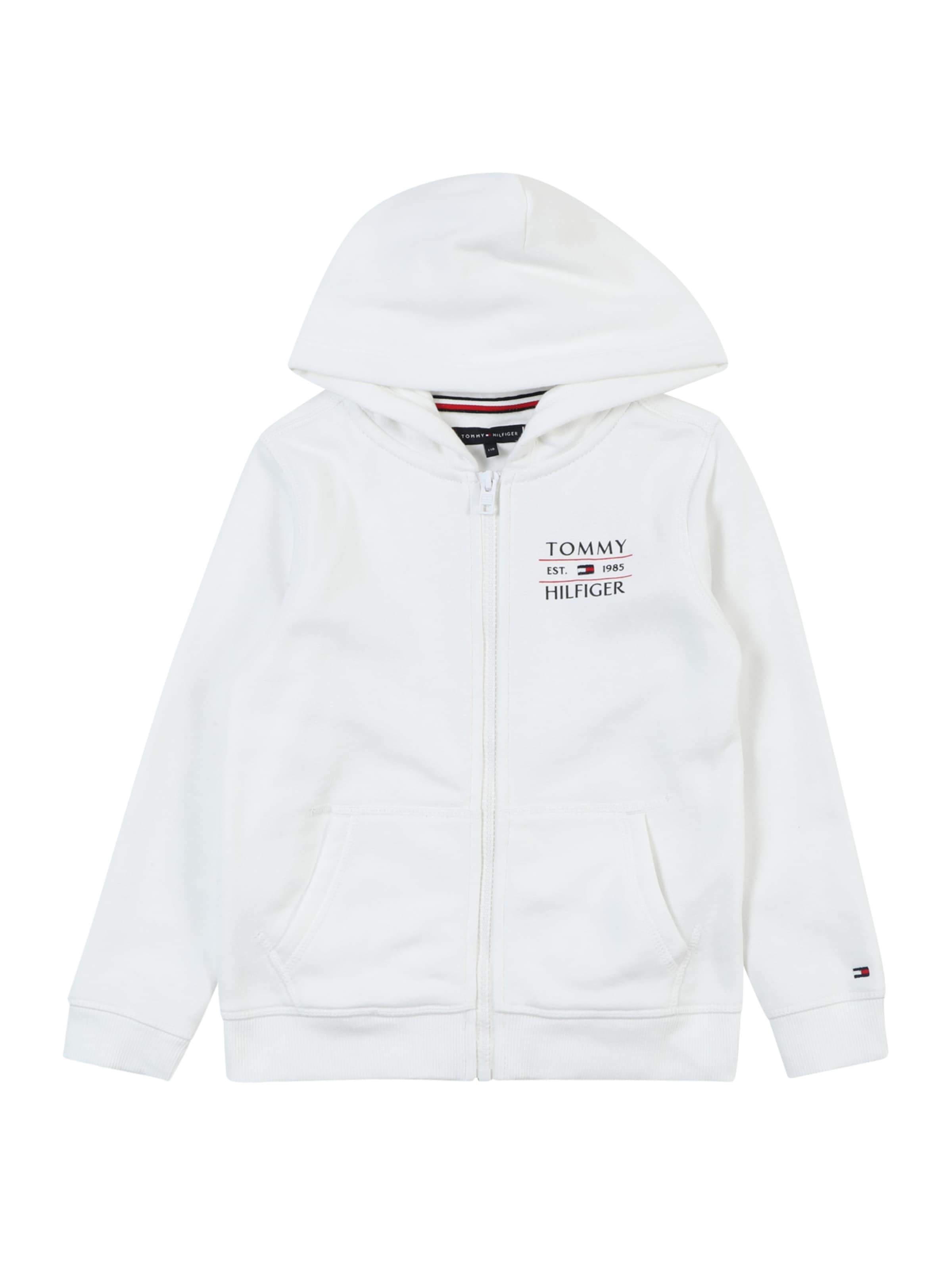 TOMMY HILFIGER Tepláková bunda - Biela: predná strana