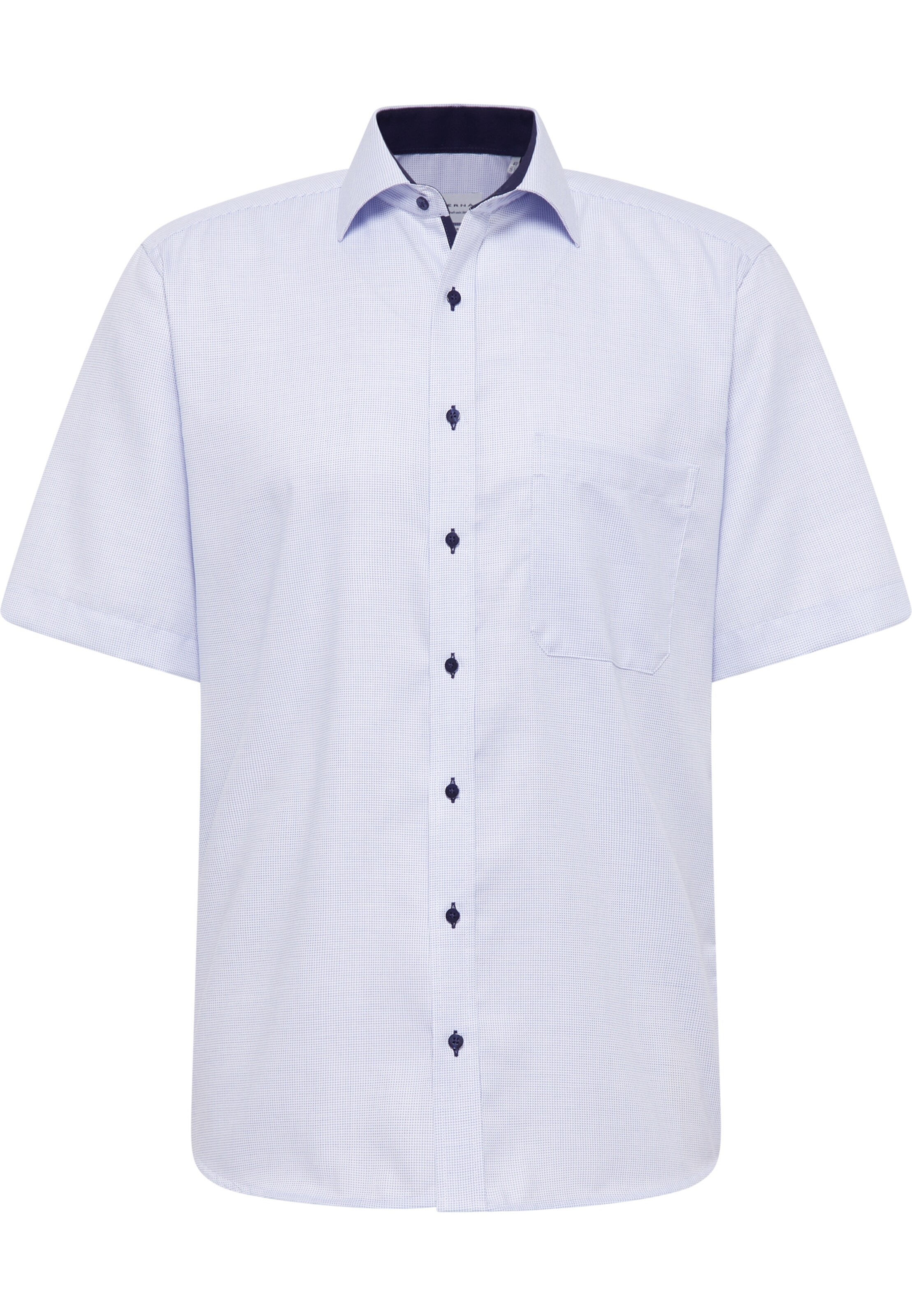 ETERNA Comfort fit Overhemd in Blauw: voorkant