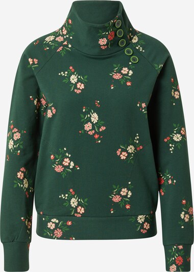 Blutsgeschwister Sweatshirt 'Oh so Nett' in dunkelgrün / mischfarben, Produktansicht