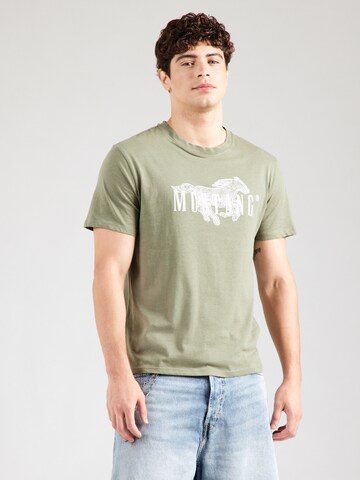 MUSTANG T-Shirt 'Austin' in Grün: Vorderseite
