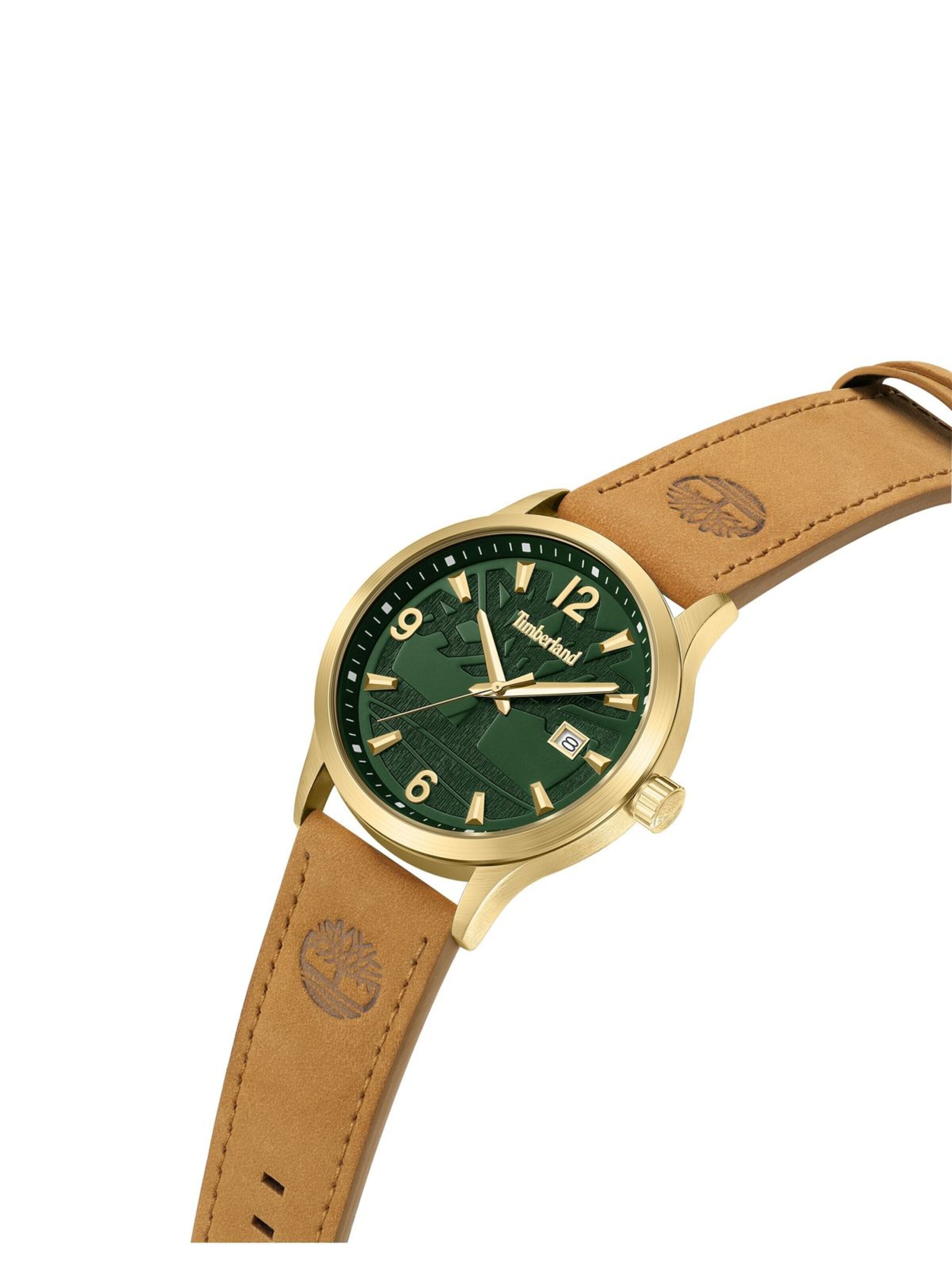 TIMBERLAND Analoog horloge 'Date watch Trumbull' in Bruin