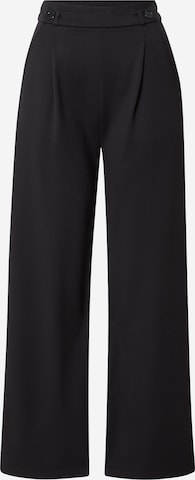 ABOUT YOU Loose fit Pleat-Front Pants 'Ingeborg' in Black: front
