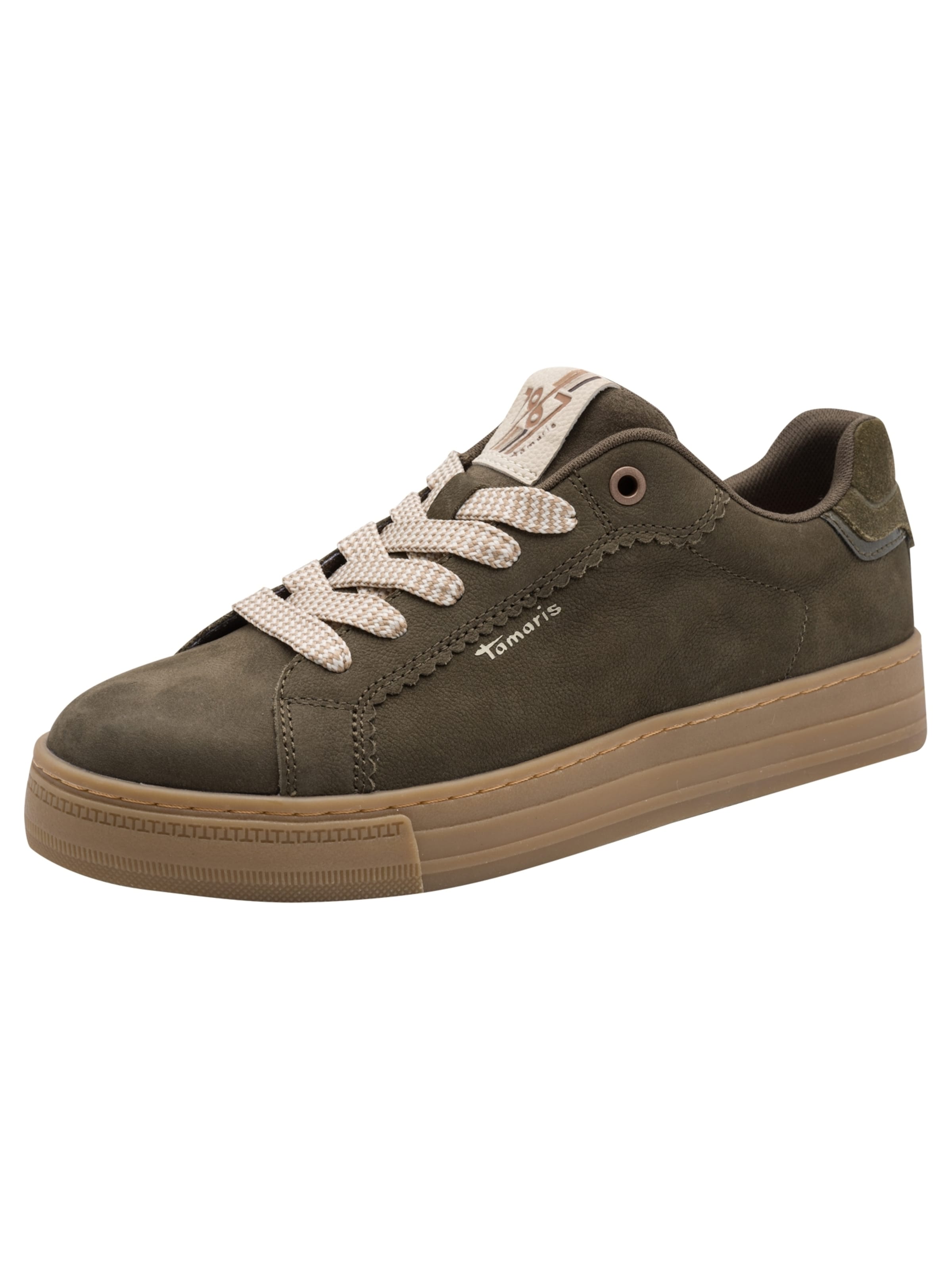 Tamaris Sneakersy niskie w kolorze zielony: przód