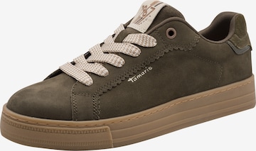 Tamaris Sneakersy niskie w kolorze zielony: przód