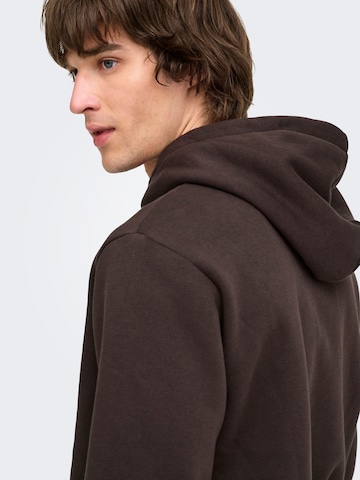 Coupe regular Sweat-shirt 'CERES' Only & Sons en marron