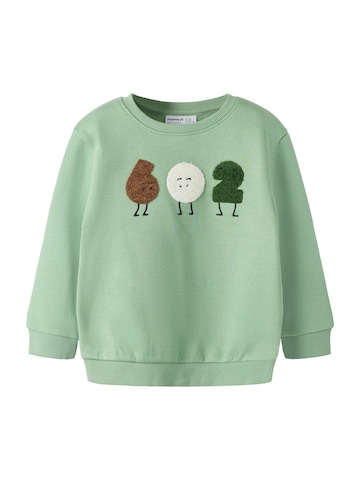 NAME IT - Sweatshirt 'NMMOLAV' em verde: frente