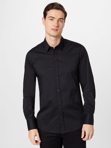 Slim fit Camicia 'MILANO' di ANTONY MORATO in nero: frontale