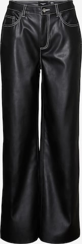 VERO MODA Wide leg Broek 'Daisy' in Zwart: voorkant