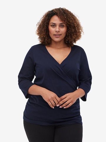 Zizzi Bluse 'Eagnes' in Blau