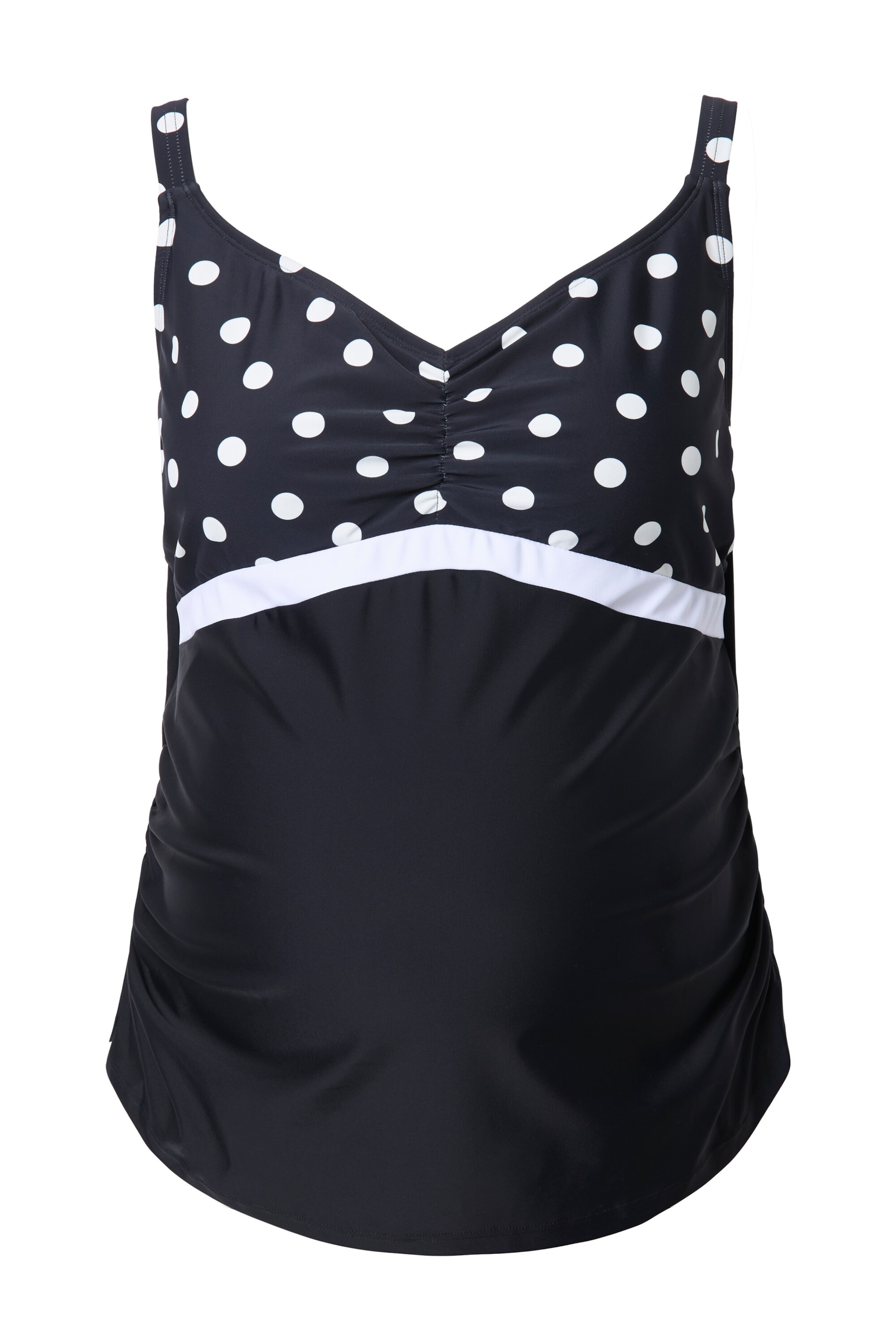 Ulla Popken T-Shirt Bikinitop in Schwarz: Vorderseite