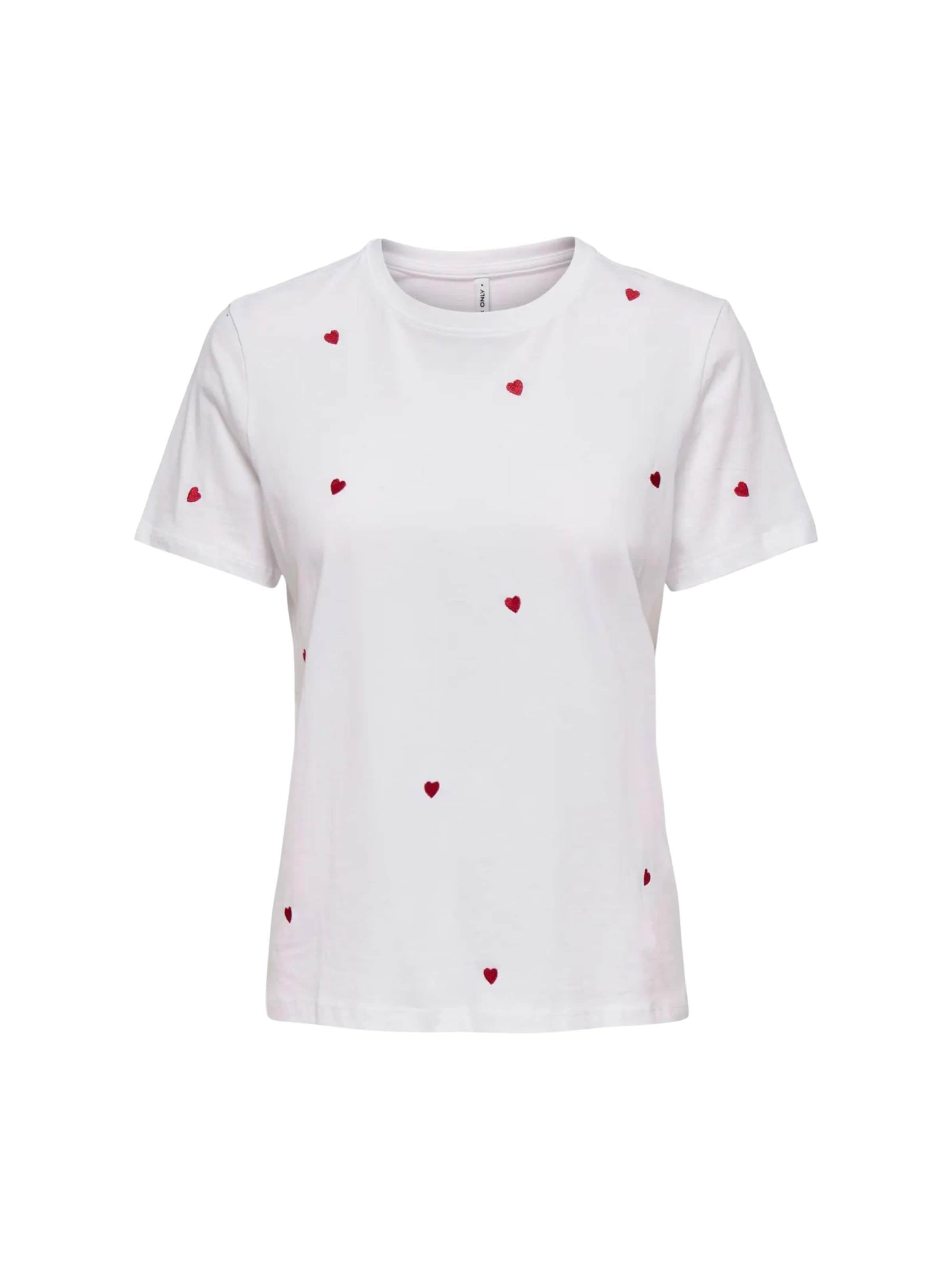 T-shirt 'ONLKETTY' ONLY en blanc : devant