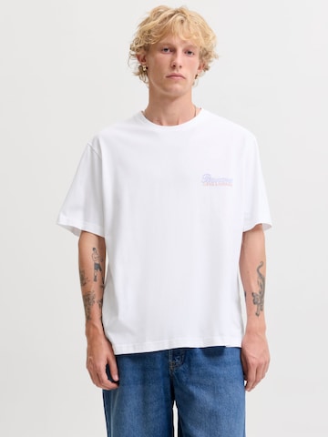 JACK & JONES Shirt 'JORSKETCH' in Wit: voorkant