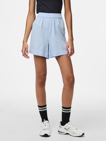 PIECES Loose fit Trousers 'PCMuna' in Blue: front