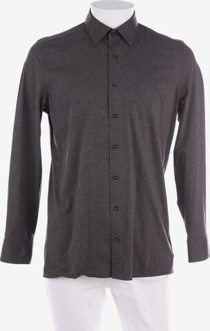 OLYMP Button Up Shirt in M in Grey: front