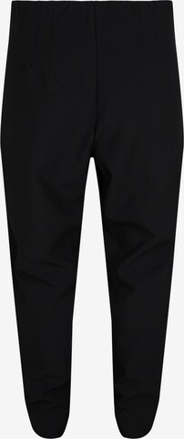 Slimfit Pantaloni con pieghe 'Frea' di Zizzi in nero