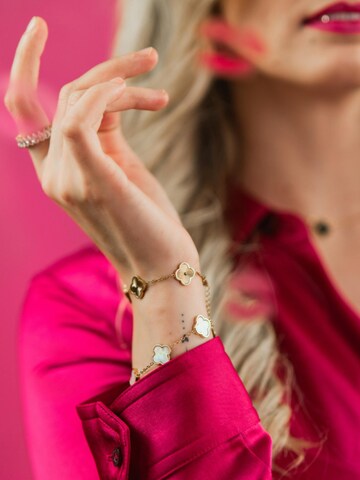 Pure Schmuck Bracelet 'Clover Bright' in Gold