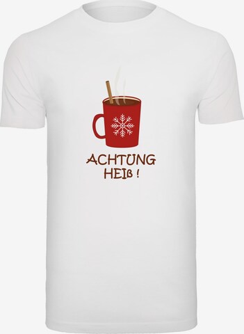 T-Shirt 'Achtung Heiss' Merchcode en blanc : devant
