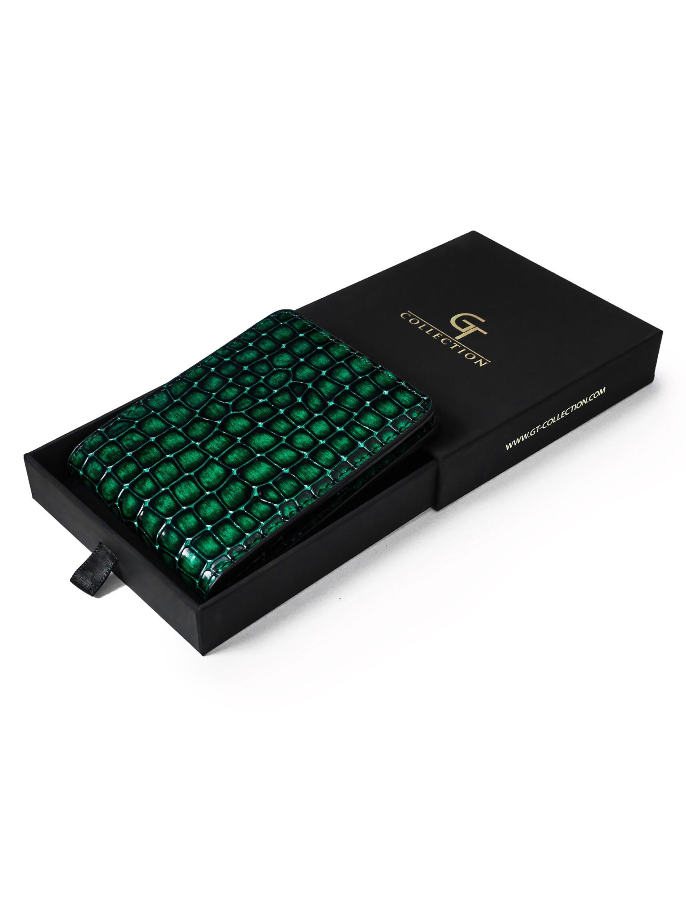 Porte-monnaies 'Croc Prestige' GT Collection en vert