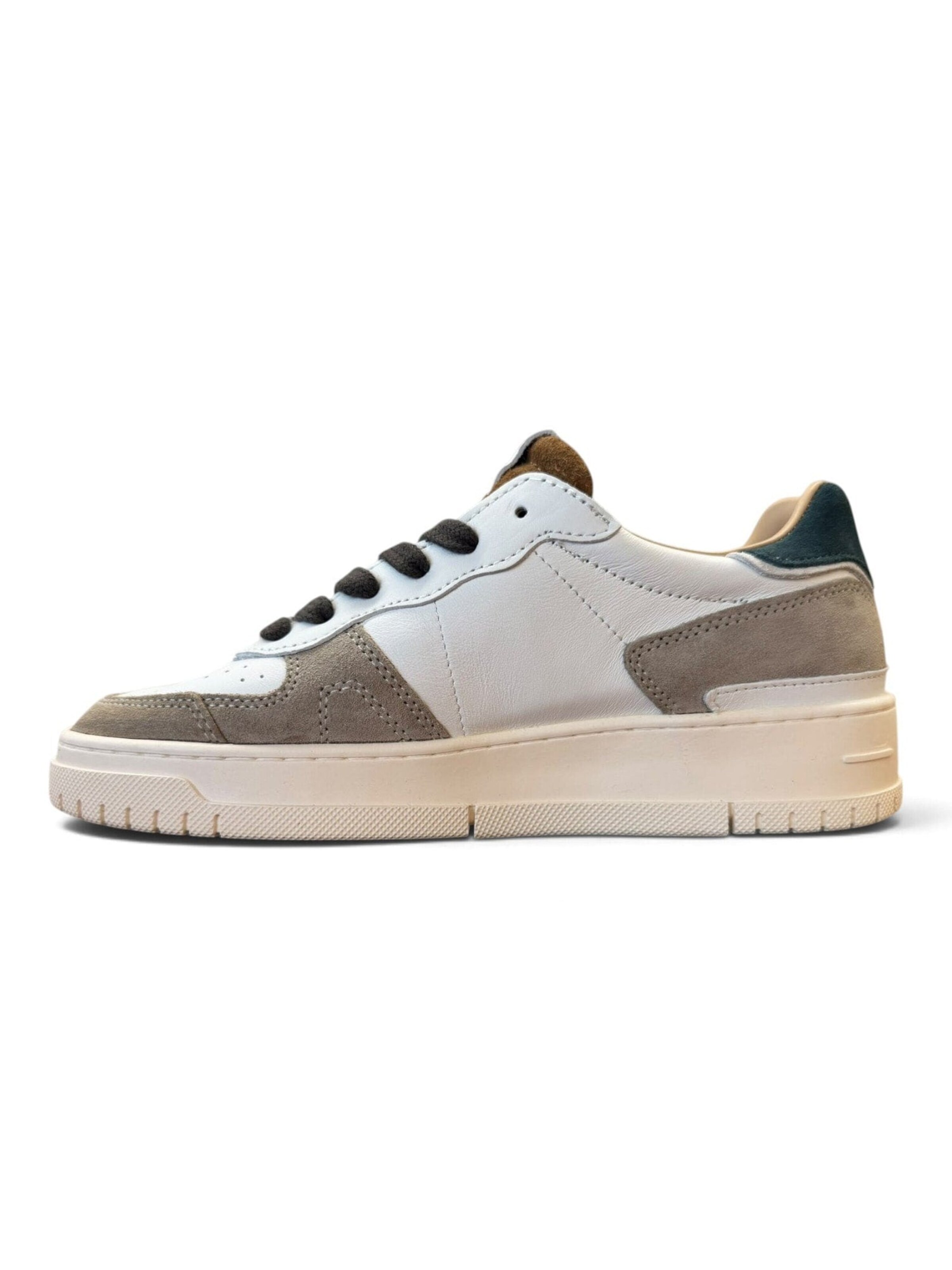 Sneaker bassa 'TORNEO PURE CALF WHITE-GREEN' di D.A.T.E in bianco