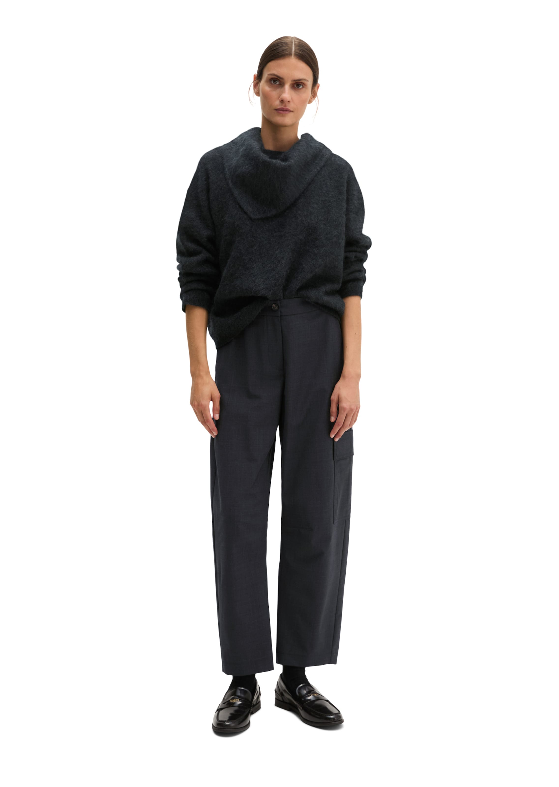 Marc O'Polo Loose fit Cargo trousers in Grey: front