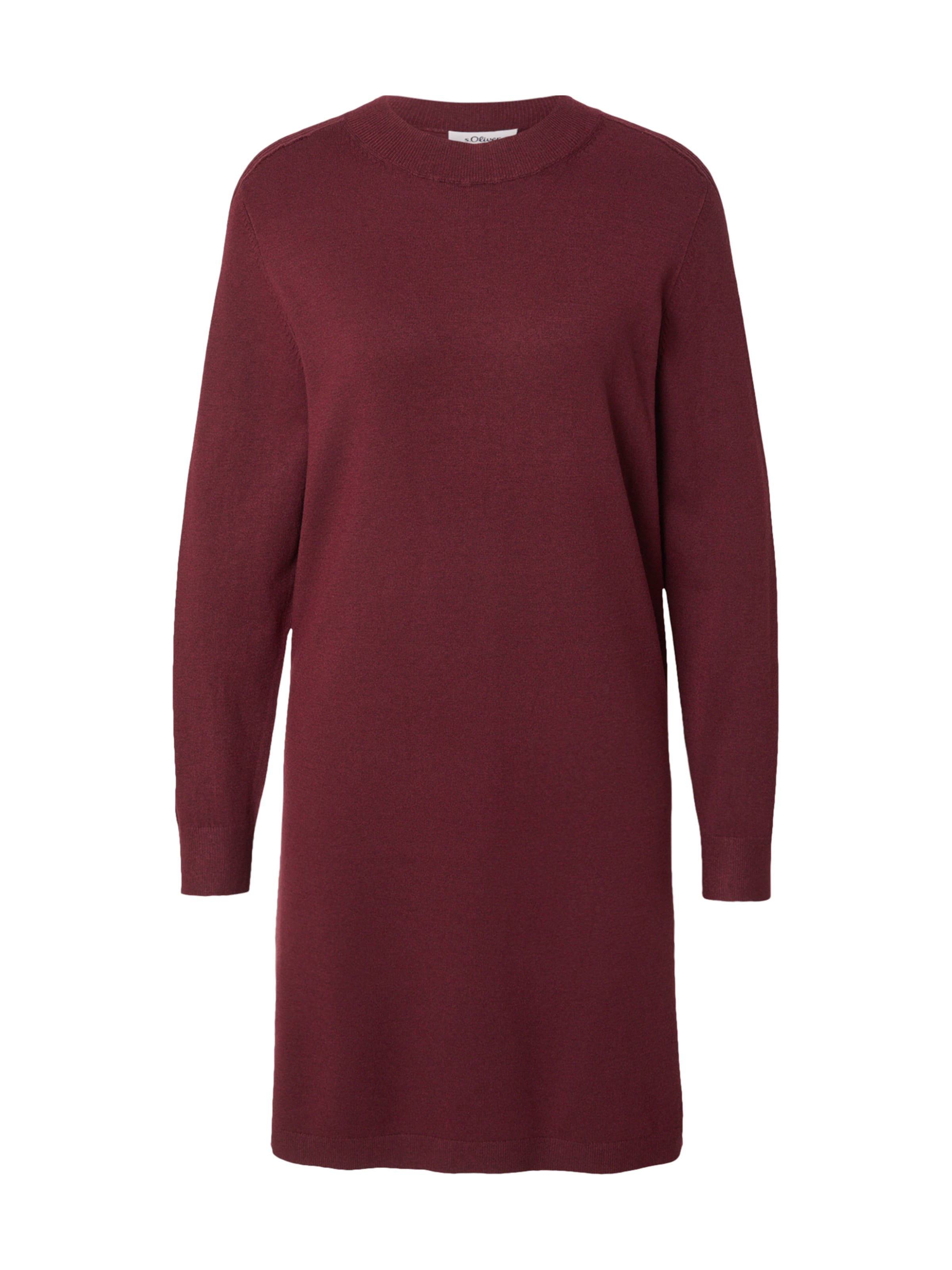 s.Oliver Gebreide jurk in Rood: voorkant