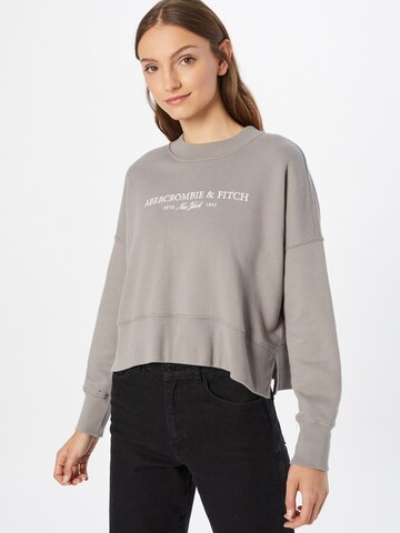 Sweat-shirt Abercrombie & Fitch en gris : devant