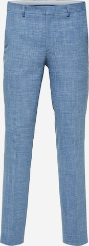 SELECTED Slim fit Pleated Pants 'Oasis' in Blue: front