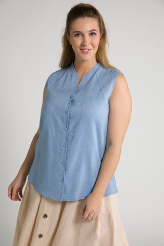 Ulla Popken Blouse in Blauw: voorkant