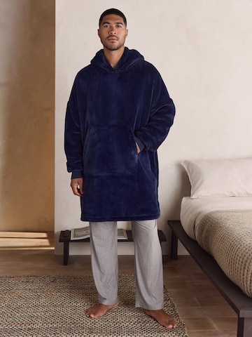 Next Къс халат за баня в синьо: отпред