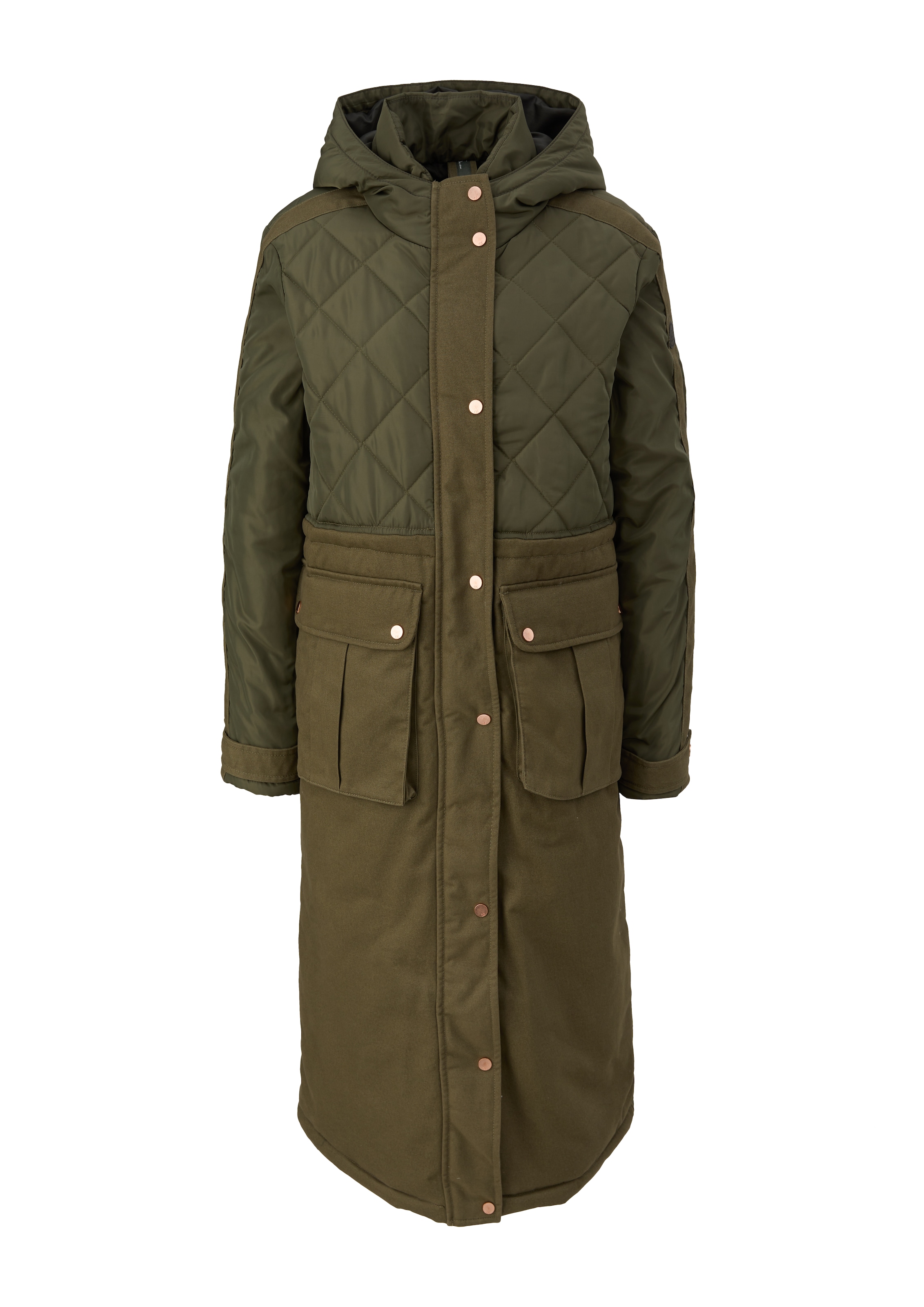 QS Χειμερινό παλτό σε πράσινο: μπροστά