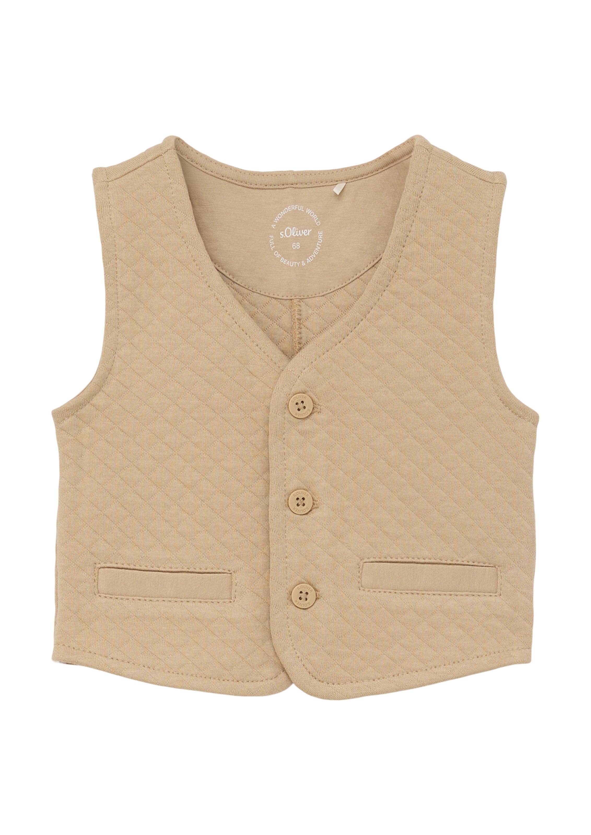 s.Oliver Bodywarmer in Beige: voorkant
