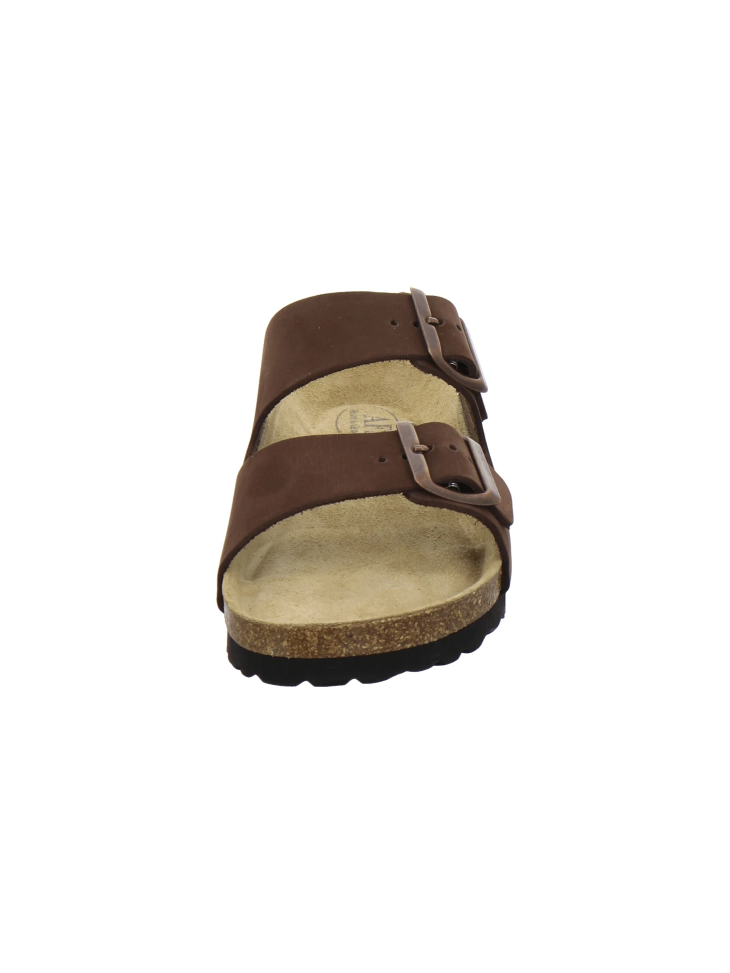 AFS-Schuhe - Zapatos abiertos 'Pantoletten Damen Zweischnaller braun' en beige