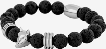 Akitsune Bracelet 'Obsidius' in Silver: front