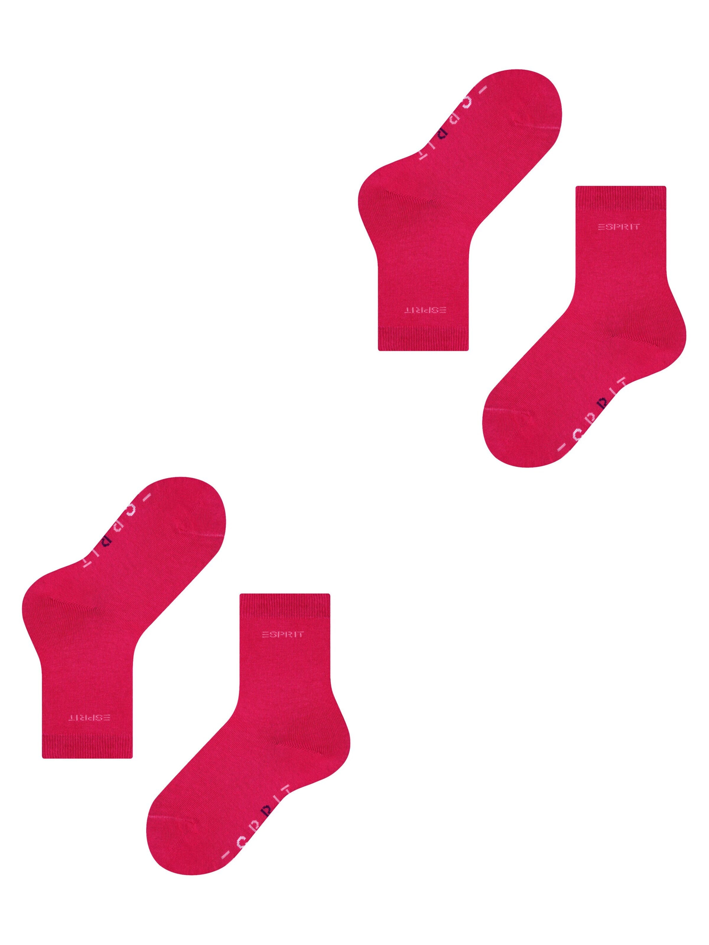 ESPRIT Socken 'Foot Logo 2-Pack'‌‌‌‌ in Rot