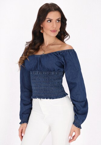 faina Blouse in Blue: front